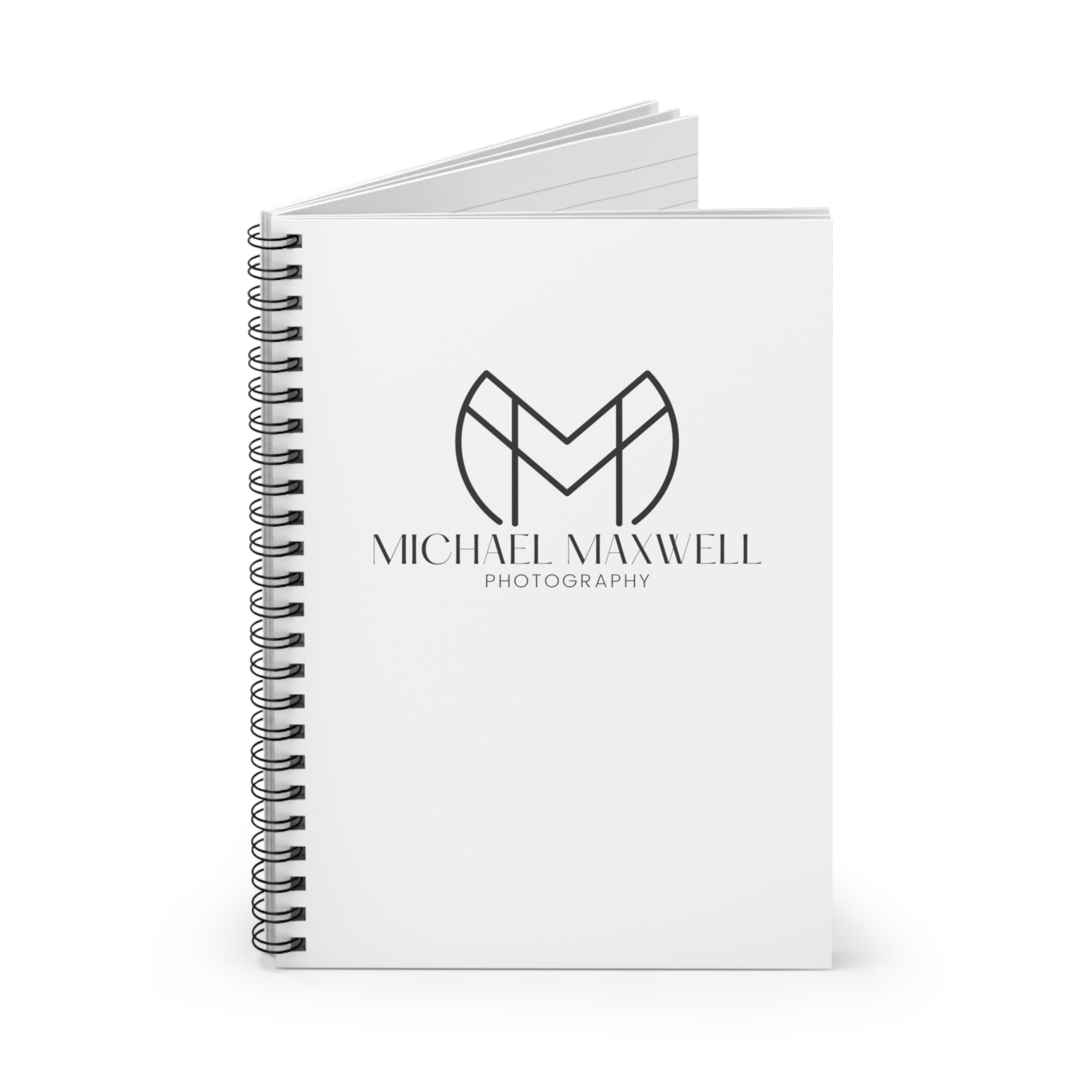 Michael Maxwell Photography - Gray Shadows Script Edition - Spiral Notebook - Ruled Line