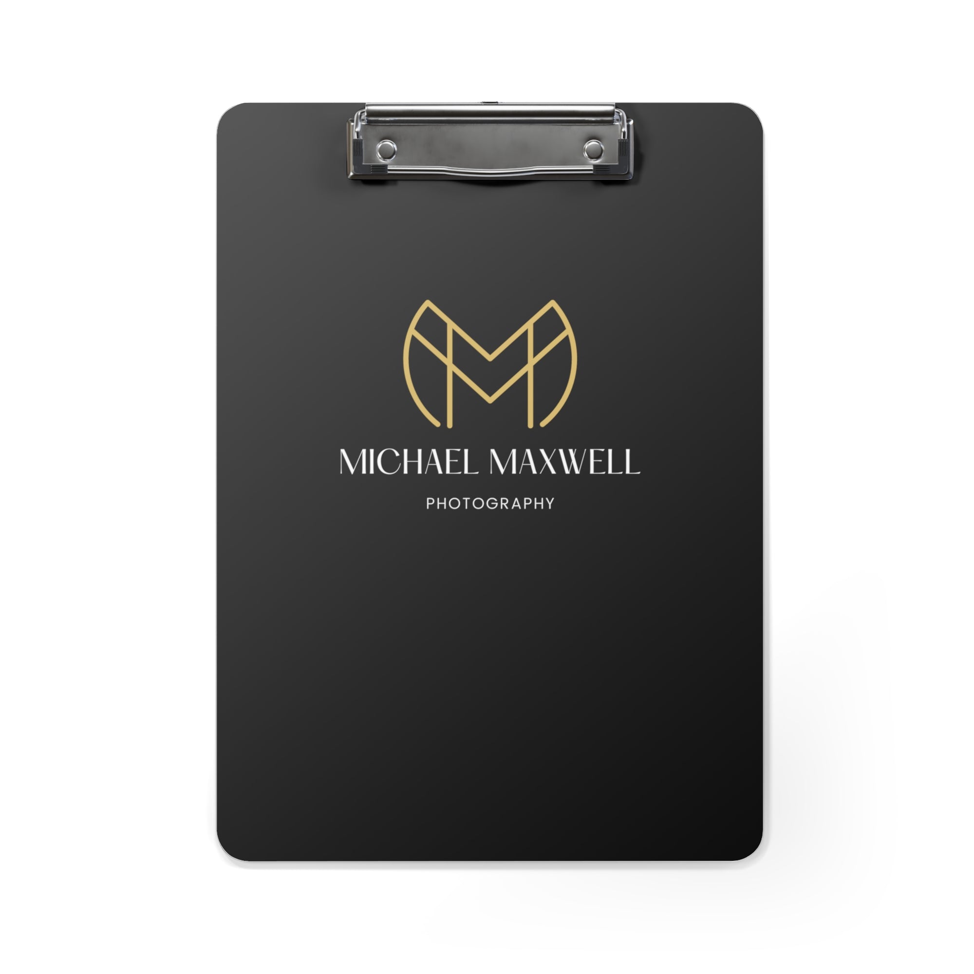 Michael Maxwell Photography - Elegant Gold & White Script Edition - Clipboard