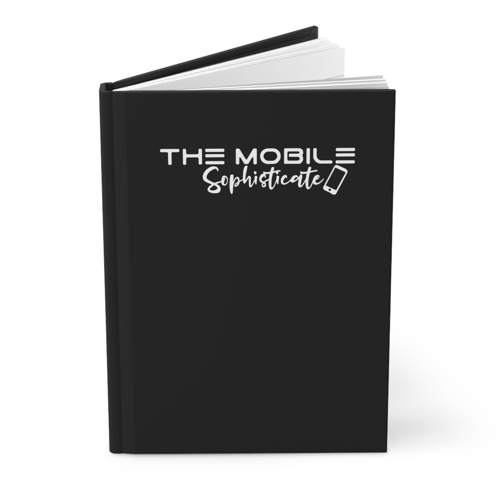 The Mobile Sophisticate White Logo - Matte Hardcover Journal