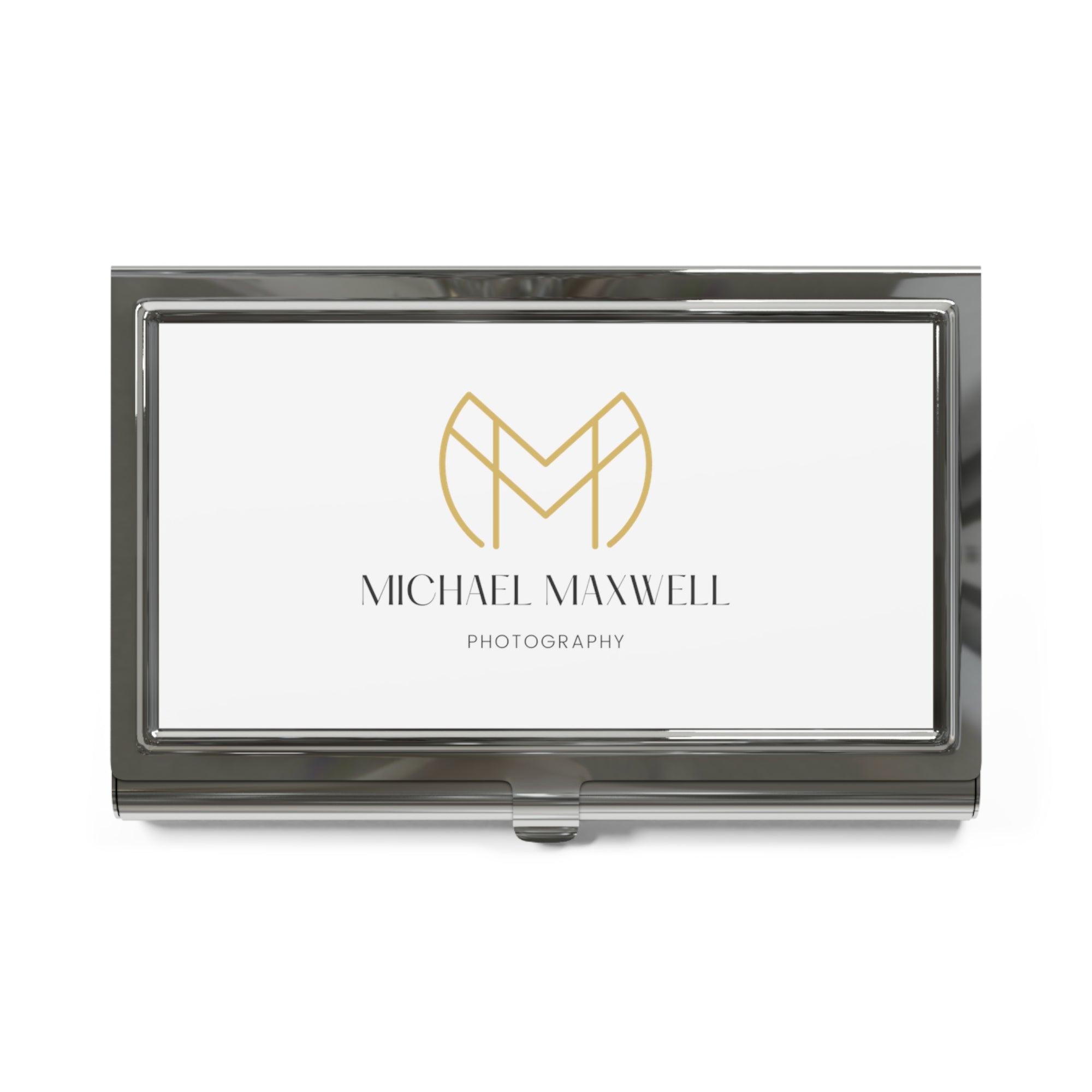 Michael Maxwell Photography - Magic Gold & Gray Script Edition - Business Card Holder