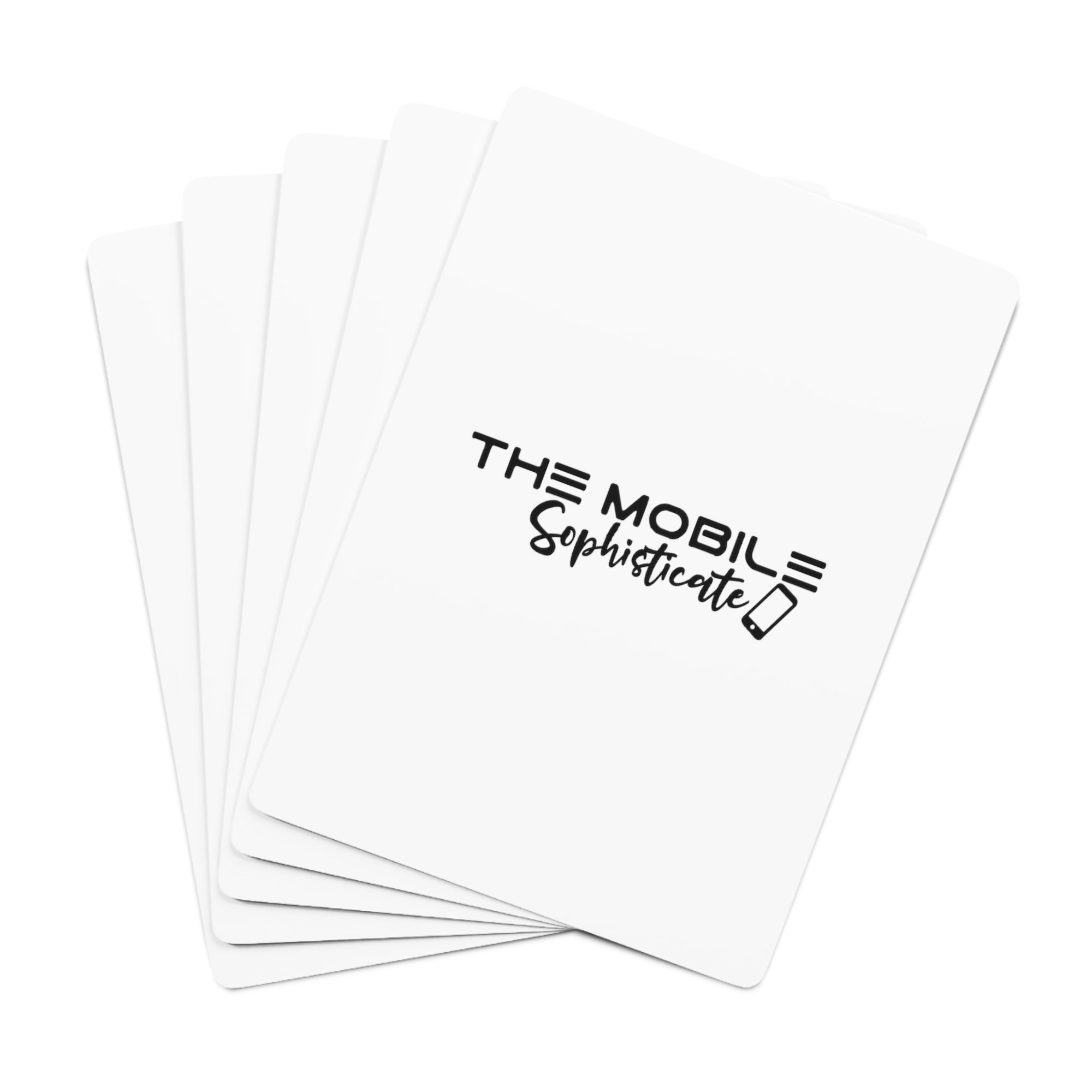 The Mobile Sophisticate Black Logo - White Deck of Cards