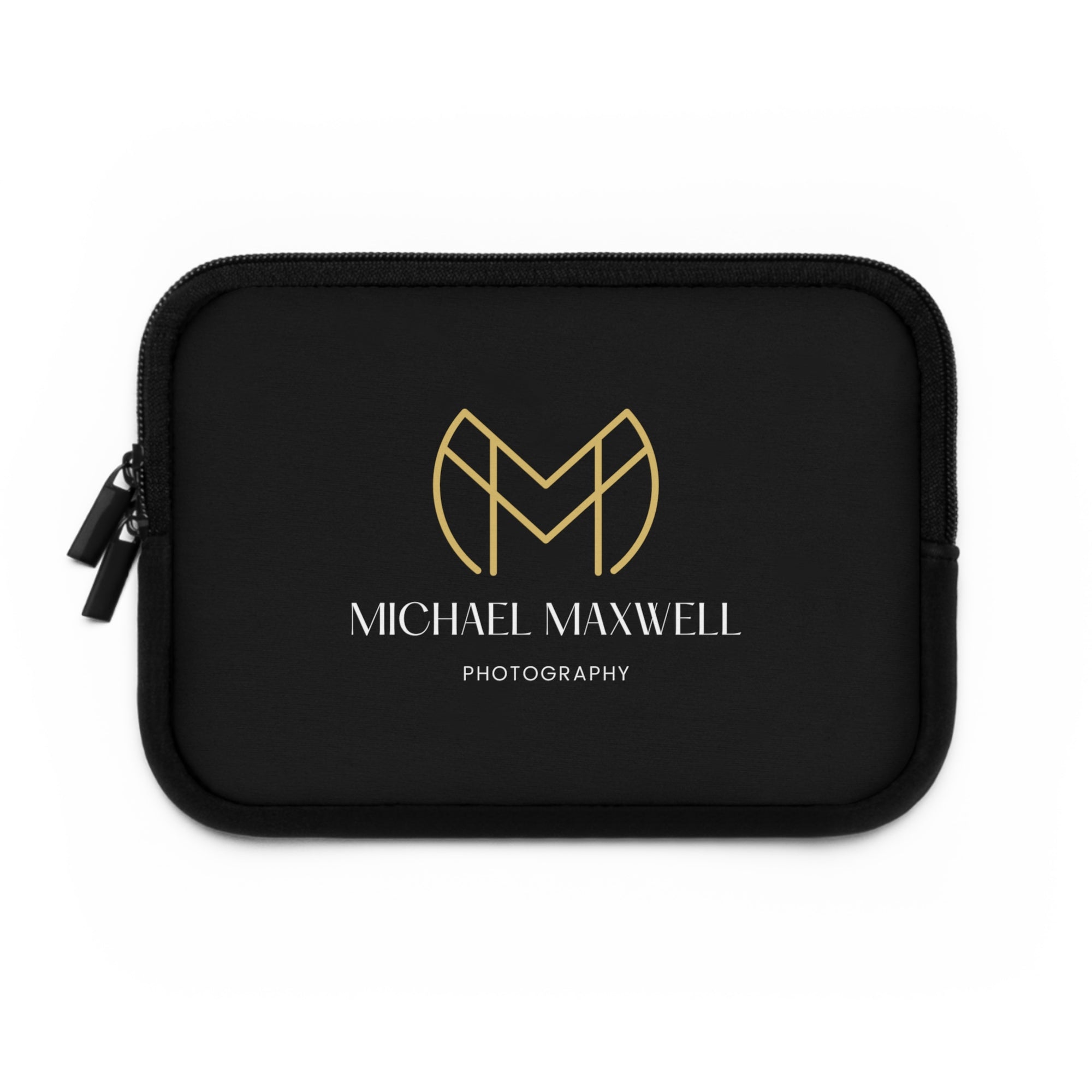 Michael Maxwell Photography - Elegant Gold & White Script Edition - Laptop Sleeve