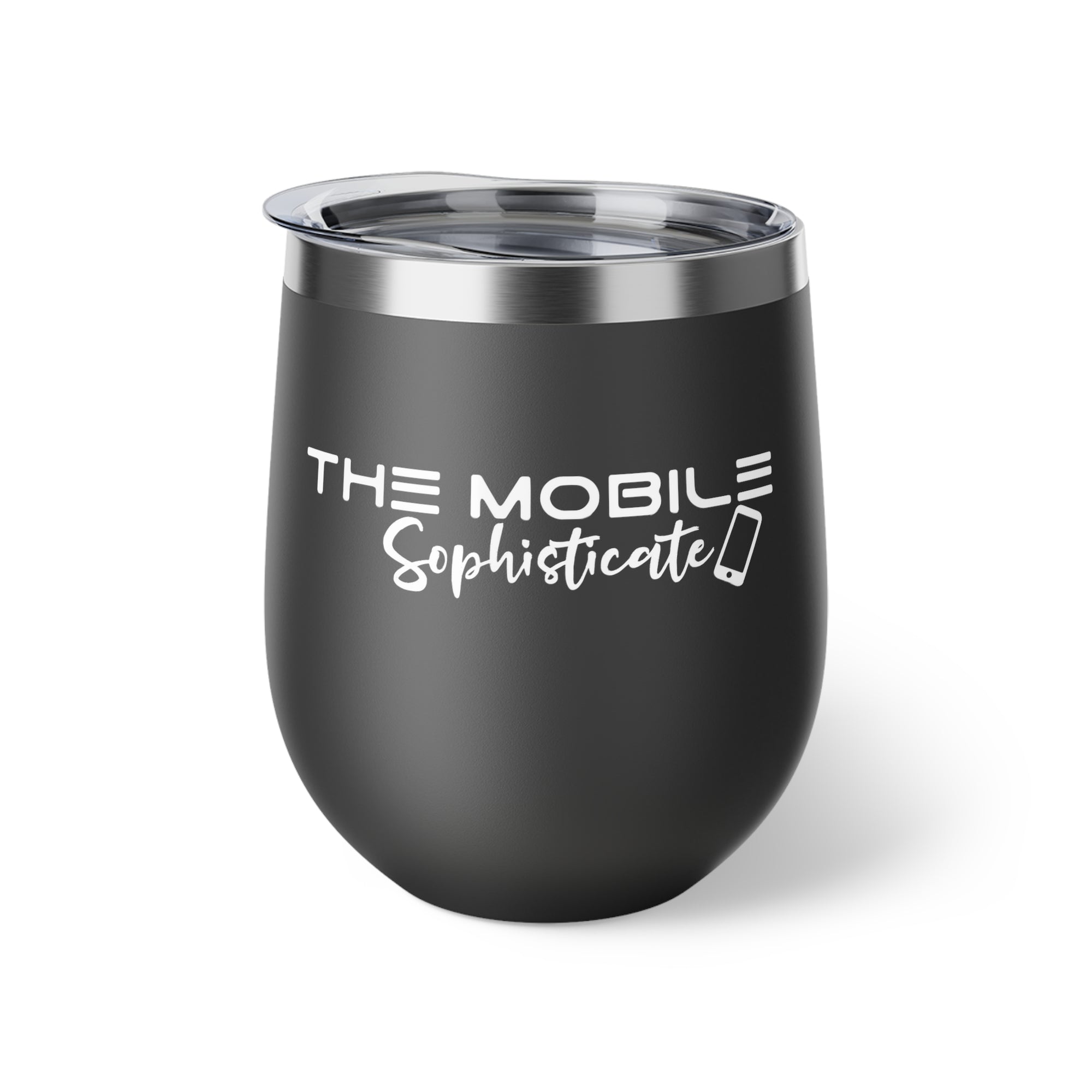 The Mobile Sophisticate White Logo - Copper Vacuum Insulated Cup 12oz