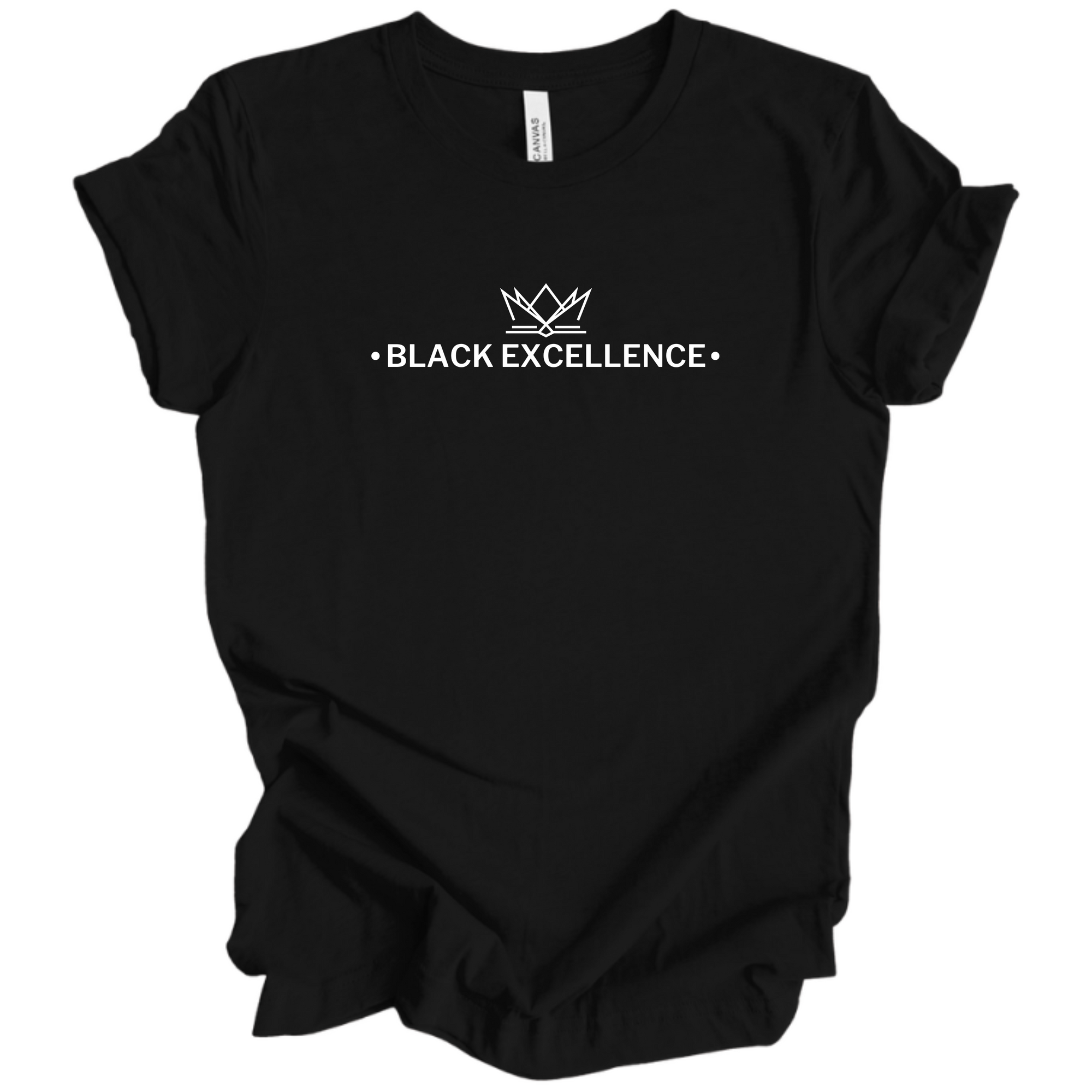 Black Excellence White Crown Dots - Tee