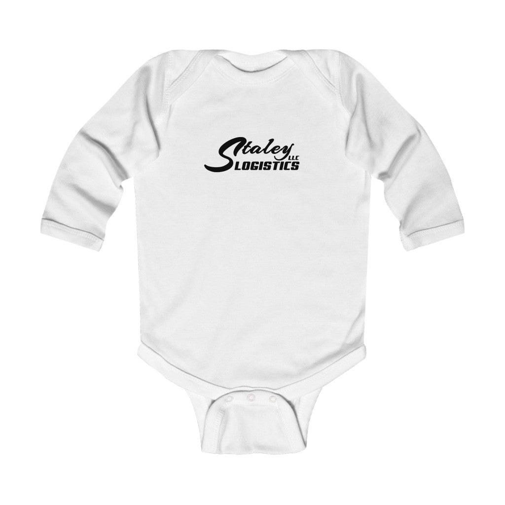Staley Black Text Infant Long Sleeve - Bodysuit