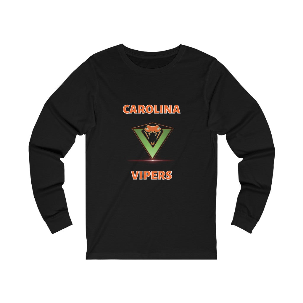 Carolina Vipers Hustle And Heart Set Us Apart (Orange Text)  - Long Sleeve Tee